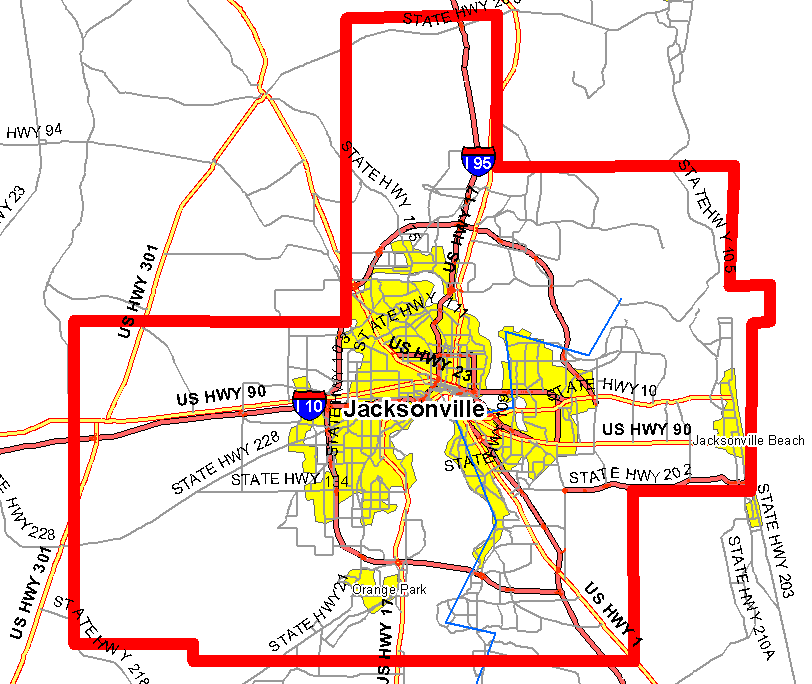 Map Jacksonville Fl
