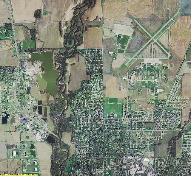 Bartholomew County, Indiana aerial photograph
