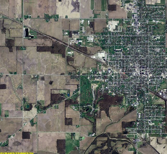 Blackford County, Indiana aerial photograph