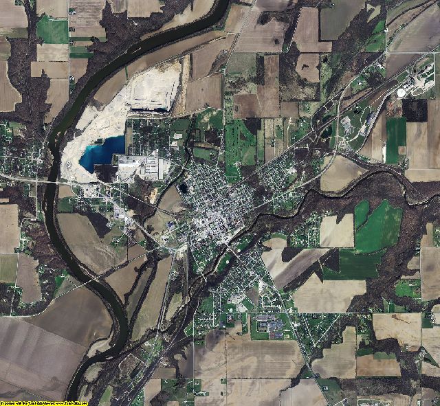 Carroll County, Indiana aerial photograph