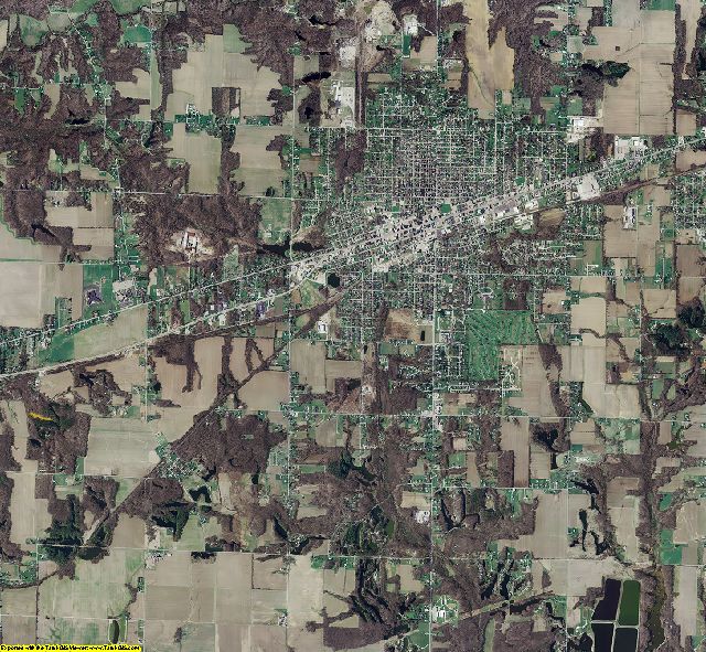 Clay County, Indiana aerial photograph