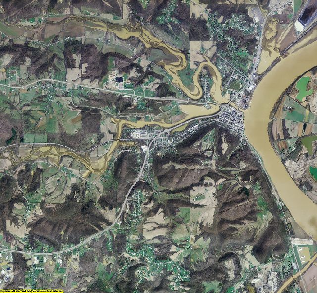 Dearborn County, Indiana aerial photograph