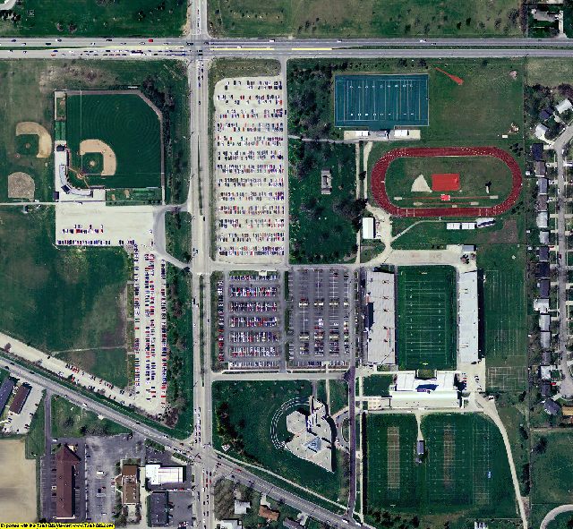 Delaware County, IN aerial photograph detail