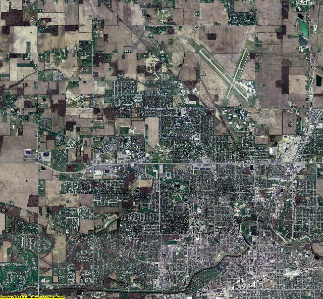 Delaware County, Indiana aerial photograph