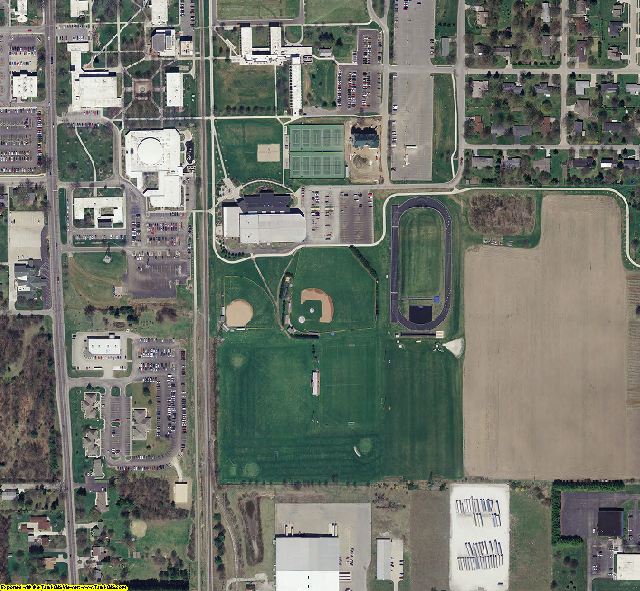 Elkhart County, IN aerial photograph detail