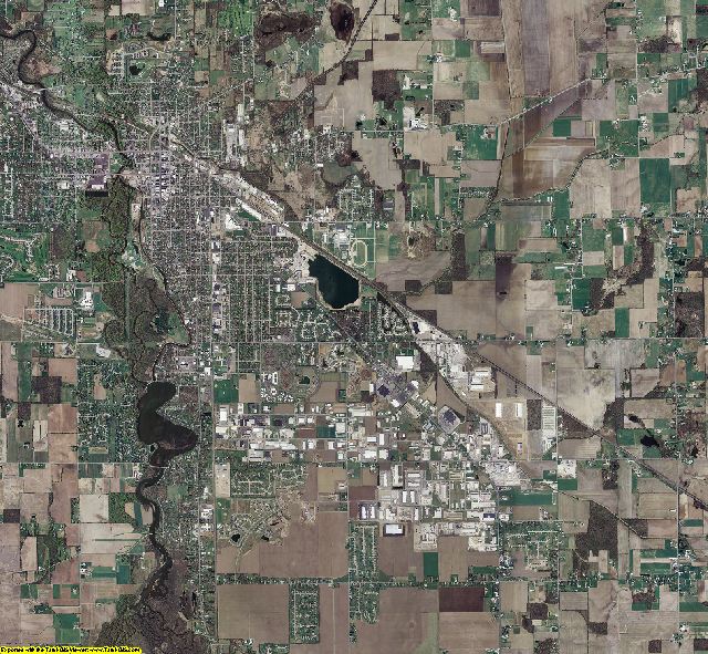 Elkhart County, Indiana aerial photograph