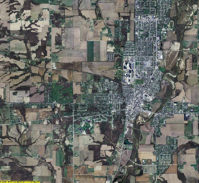 Fayette County, Indiana aerial photograph