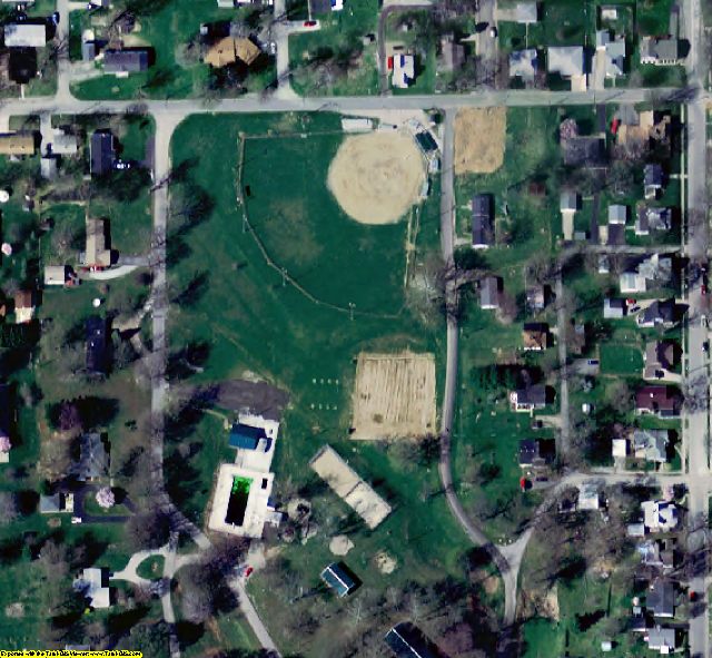 Fountain County, IN aerial photograph detail