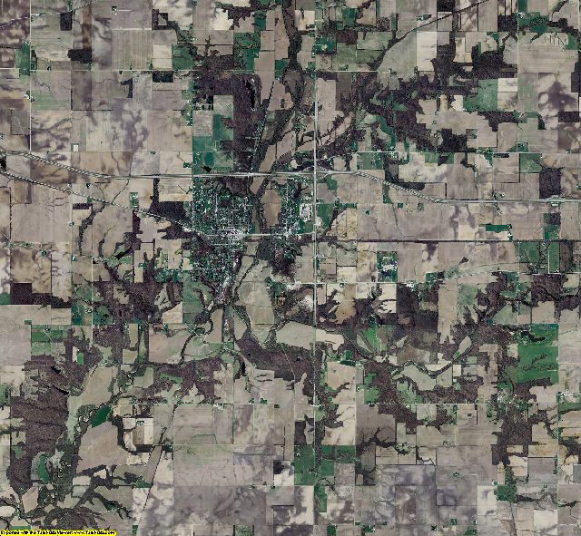 Fountain County, Indiana aerial photograph