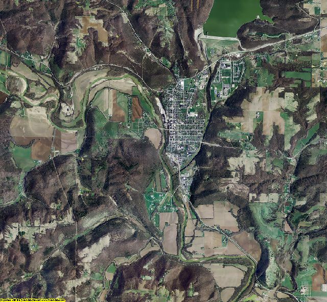 Franklin County, Indiana aerial photograph