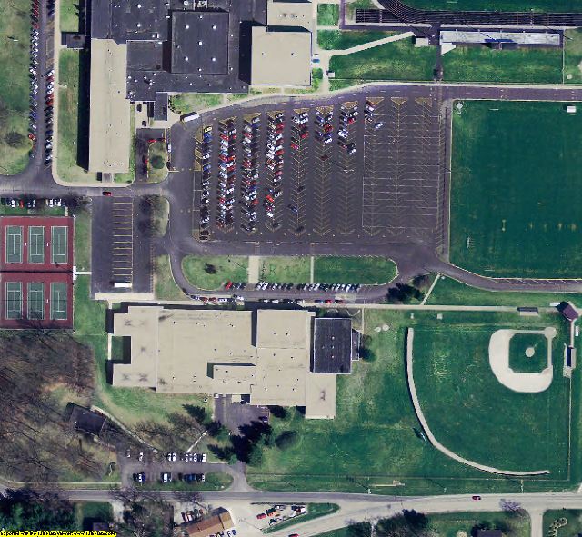 Fulton County, IN aerial photograph detail