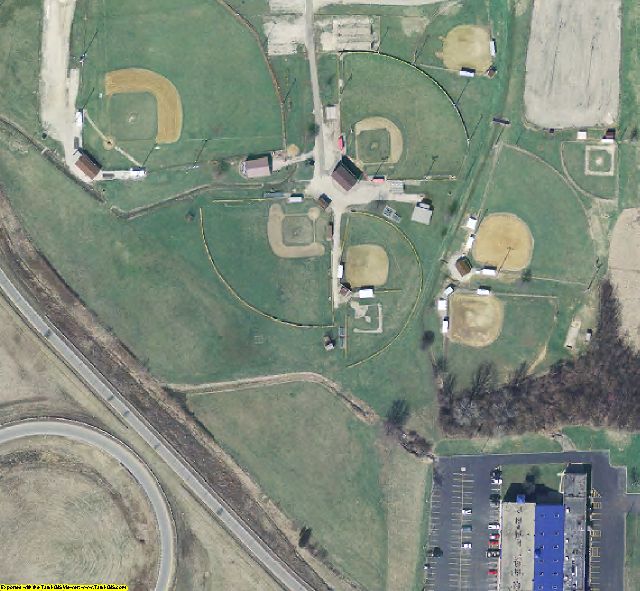 Gibson County, IN aerial photograph detail