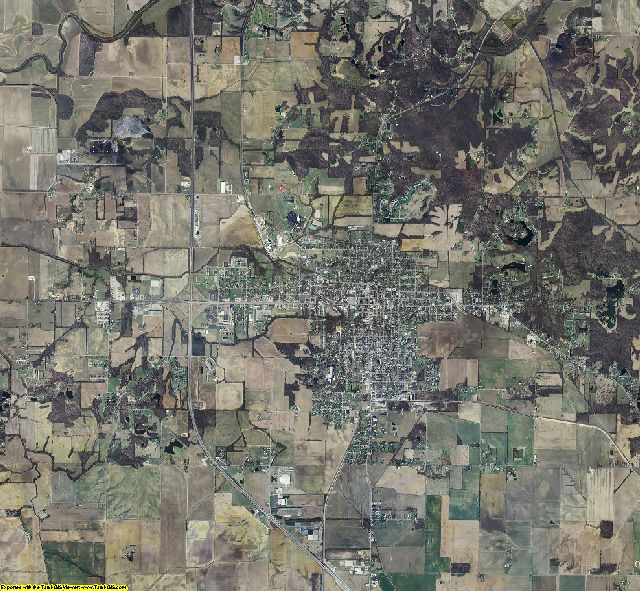 Gibson County, Indiana aerial photograph