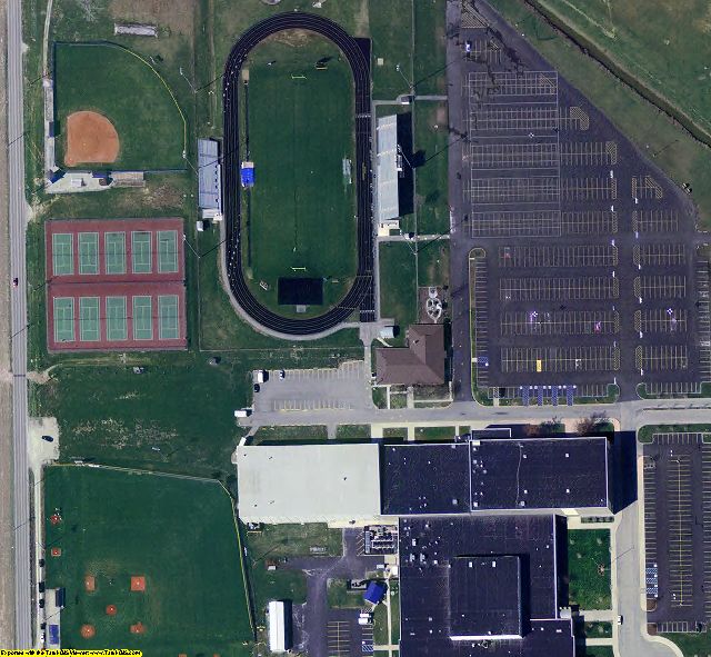 Hancock County, IN aerial photograph detail