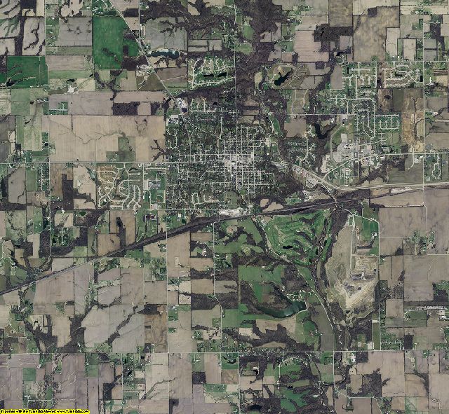 Hendricks County, Indiana aerial photograph