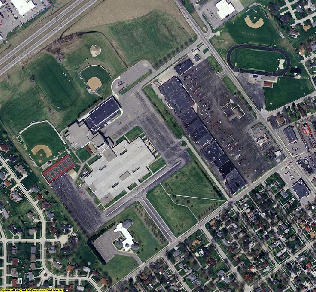 Huntington County, IN aerial photograph detail