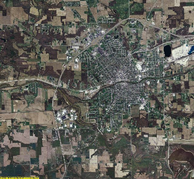 Huntington County, Indiana aerial photograph