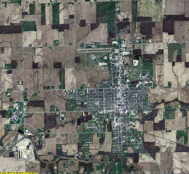 Jay County, Indiana aerial photograph