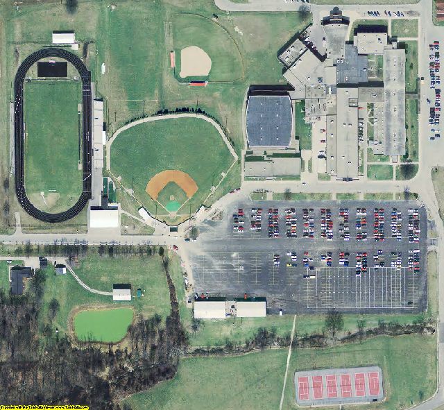 Jefferson County, IN aerial photograph detail