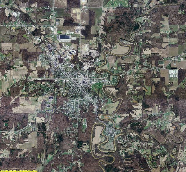 Jennings County, Indiana aerial photograph