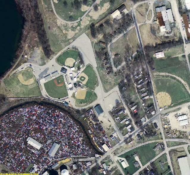 Knox County, IN aerial photograph detail