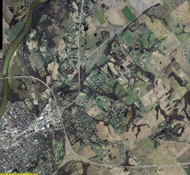 Knox County, Indiana aerial photograph