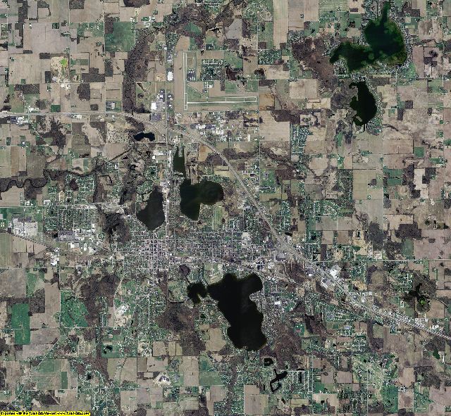 Kosciusko County, Indiana aerial photograph