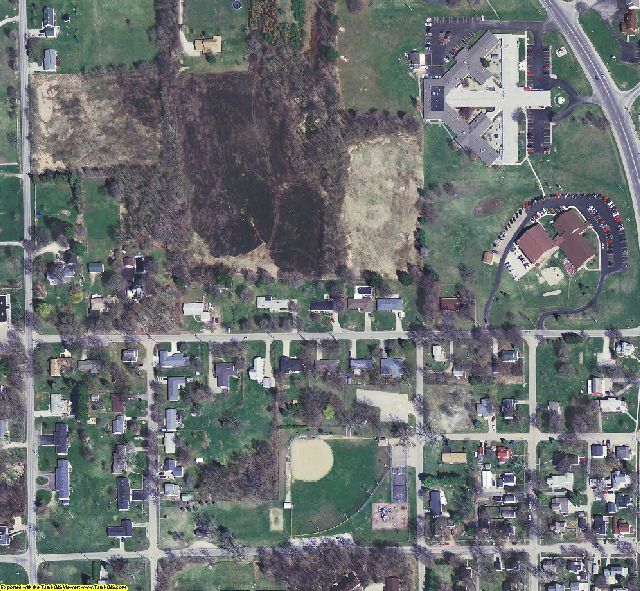 LaGrange County, IN aerial photograph detail