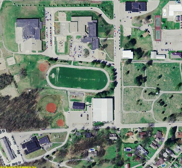 Lawrence County, IN aerial photograph detail