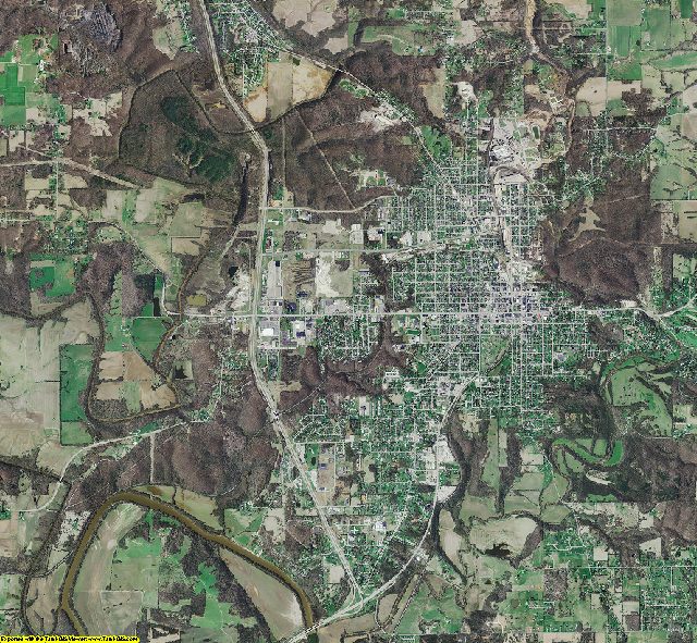 Lawrence County, Indiana aerial photograph
