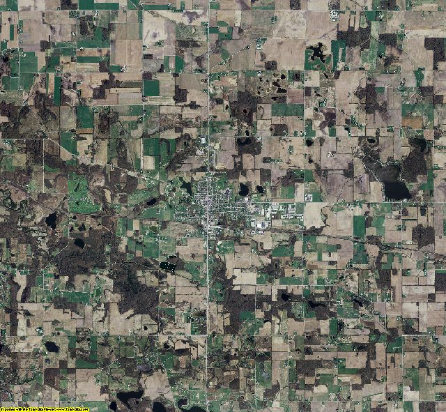Noble County, Indiana aerial photograph