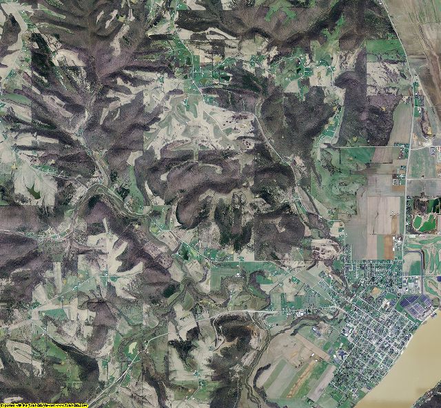 Ohio County, Indiana aerial photograph
