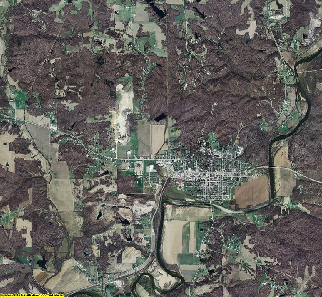 Owen County, Indiana aerial photograph