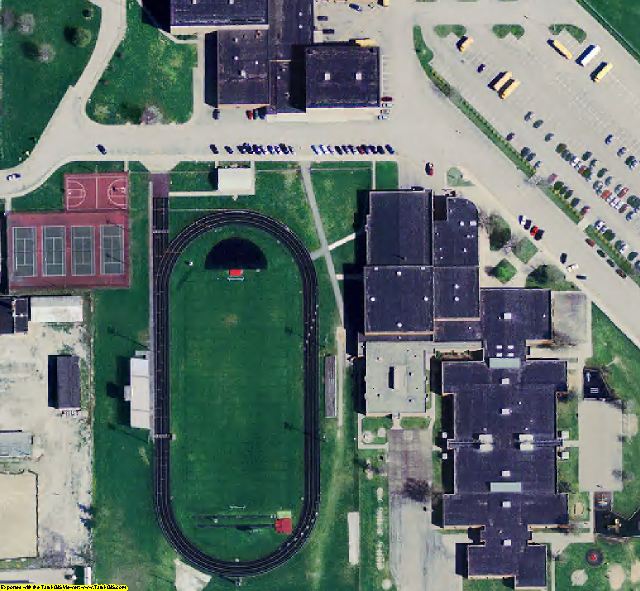 Pulaski County, IN aerial photograph detail