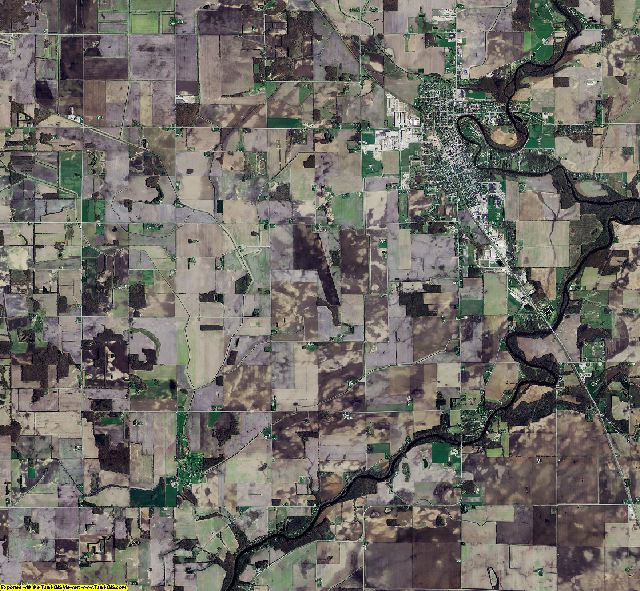 Pulaski County, Indiana aerial photograph
