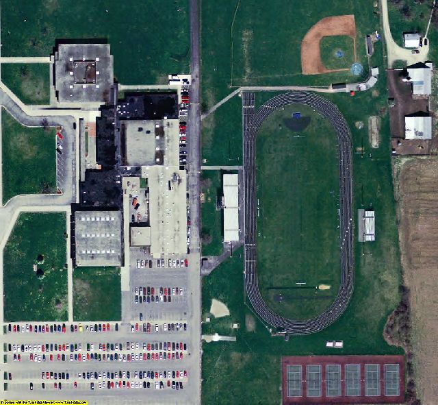 Randolph County, IN aerial photograph detail