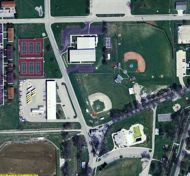 Rush County, IN aerial photograph detail