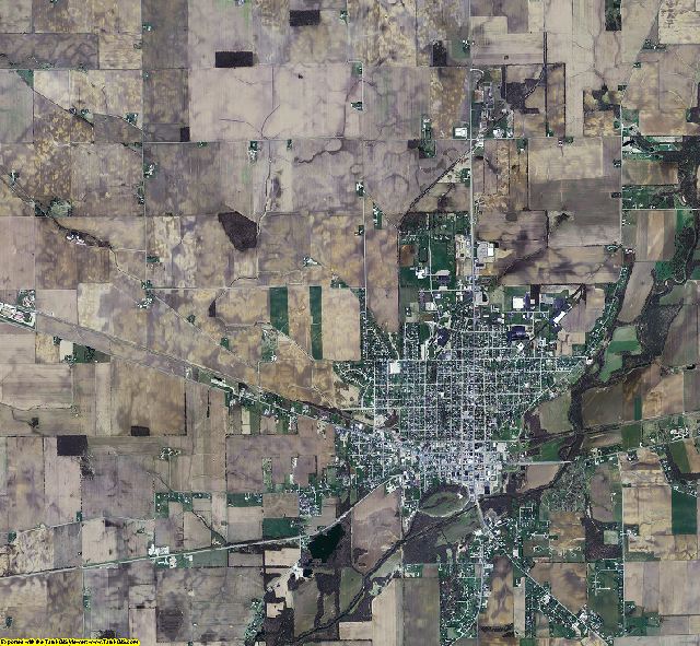 Rush County, Indiana aerial photograph