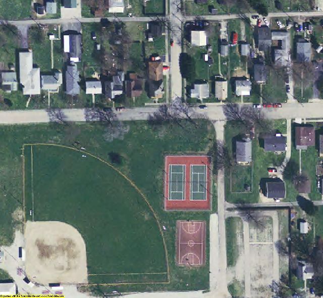 Shelby County, IN aerial photograph detail