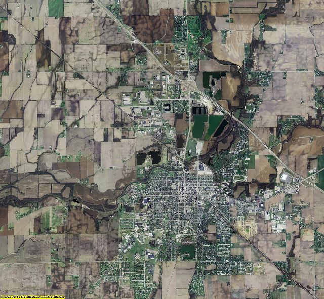 Shelby County, Indiana aerial photograph