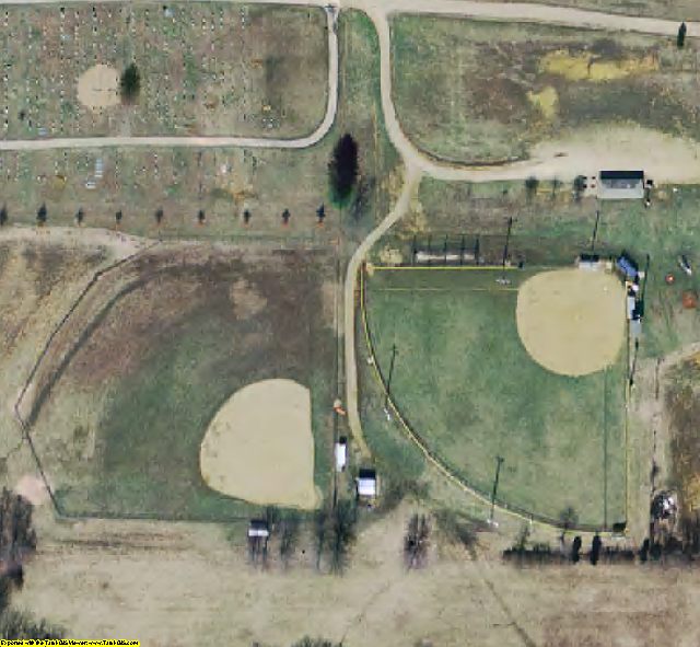 Spencer County, IN aerial photograph detail