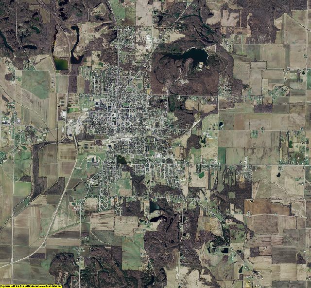 Warrick County, Indiana aerial photograph