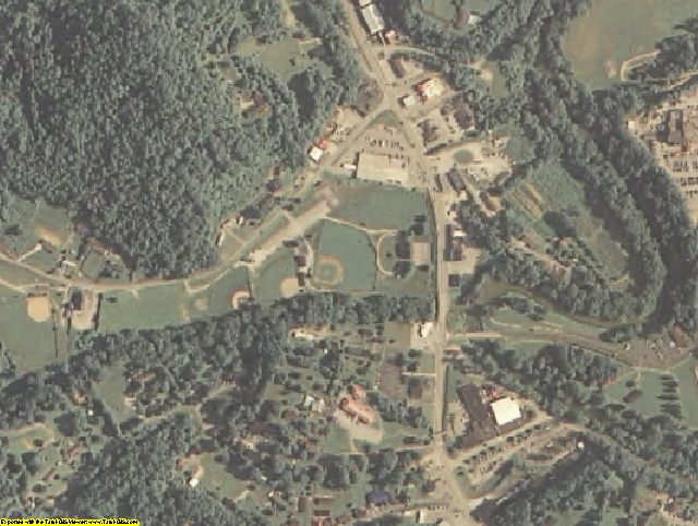 Clay County, KY aerial photograph detail
