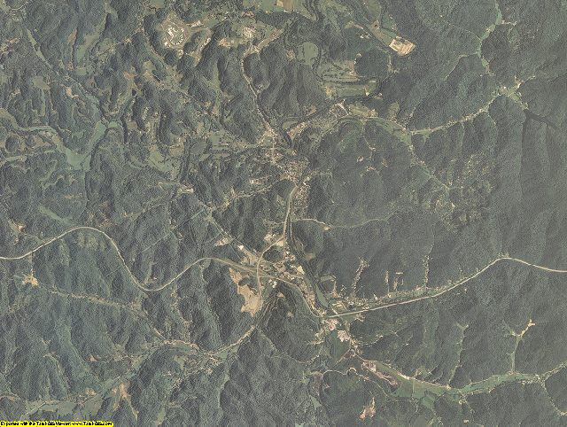 Clay County, Kentucky aerial photograph