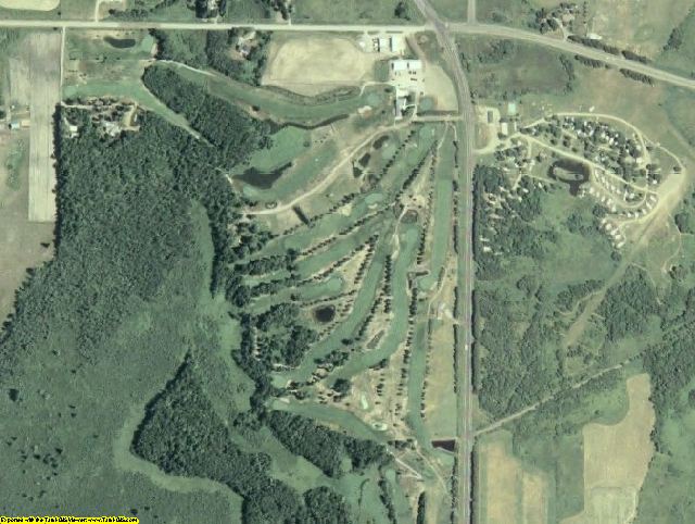 Mille Lacs County, MN aerial photograph detail