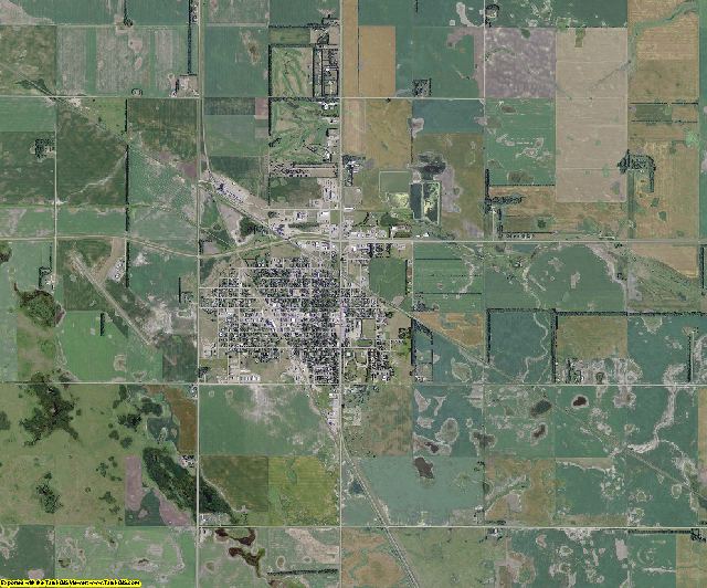 Foster County, North Dakota aerial photography