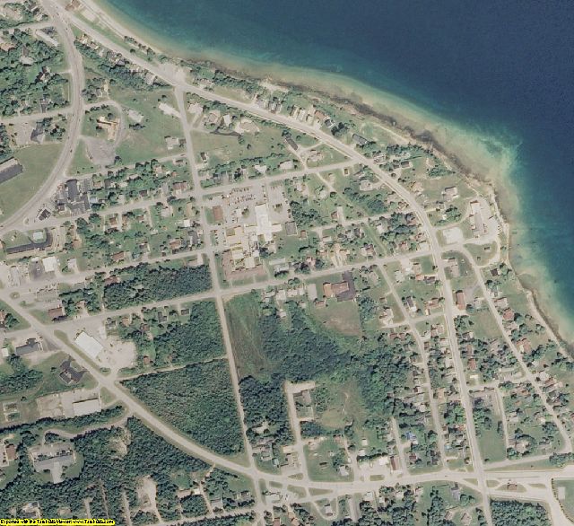 Mackinac County, MI aerial photography detail