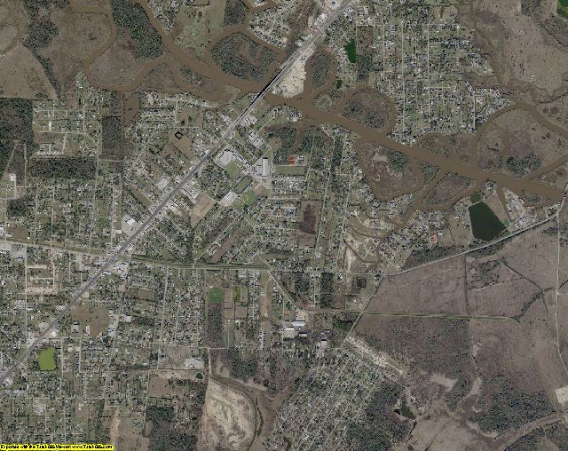 Orange County, Texas aerial photography