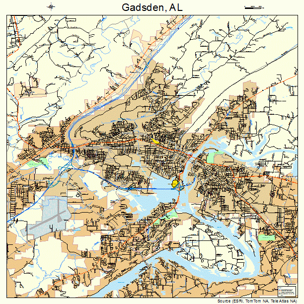 Map Of Gadsden Alabama