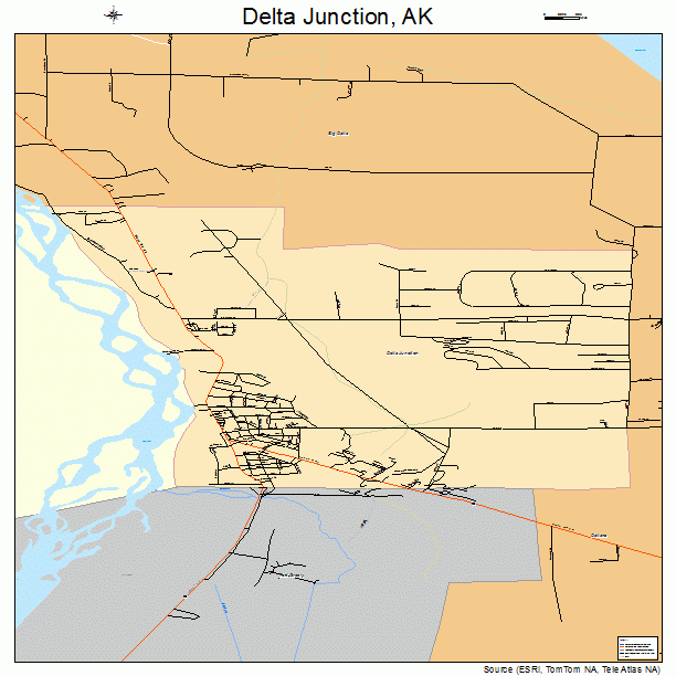 Delta Junction Alaska Street Map 0218620